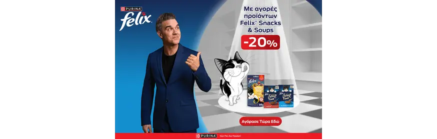 Έκπτωση 20% σε Felix Snacks & Soups